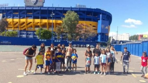 Sueño cumplido para los niños de Marabó, que recorrieron la Bombonera