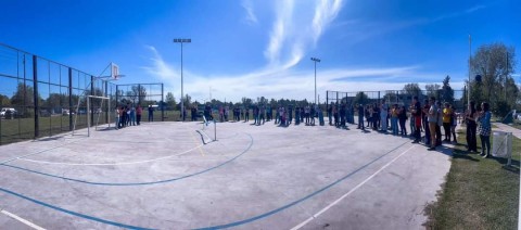 Se inauguró el playón multideporte en el barrio Los Naranjitos