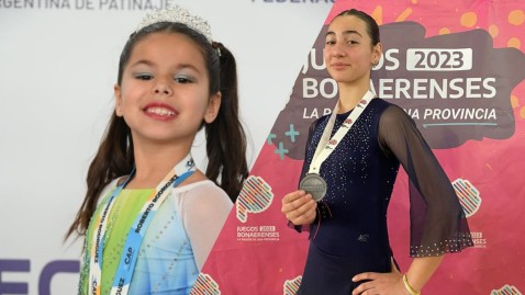 Dos atletas rodriguenses del Club Leandro Alem brillaron en competencias de Patín Artístico