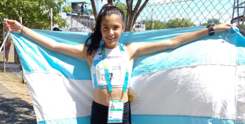 La atleta rodriguense Delfina Molina es campeona sudamericana escolar