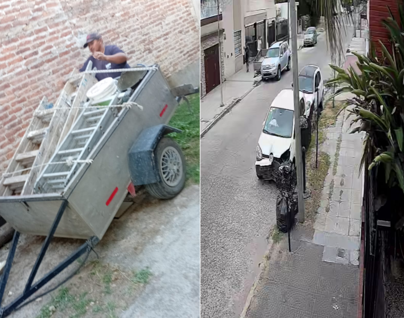 Le robaron el tr&aacute;iler que construy&oacute; con tanto esfuerzo: "me quiero matar"