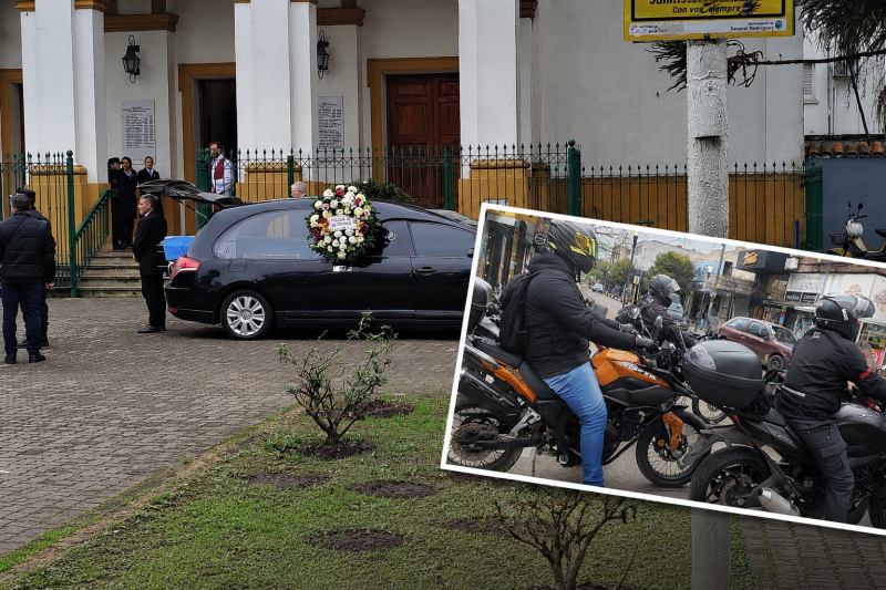 Video: multitudinaria despedida a un polic&iacute;a rodriguense que muri&oacute; en un tr&aacute;gico accidente vial