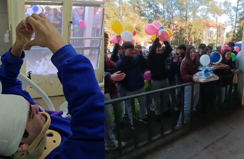El emotivo festejo de cumpleaños de Valentino Brayotta en el hospital, a casi 3 meses del accidente