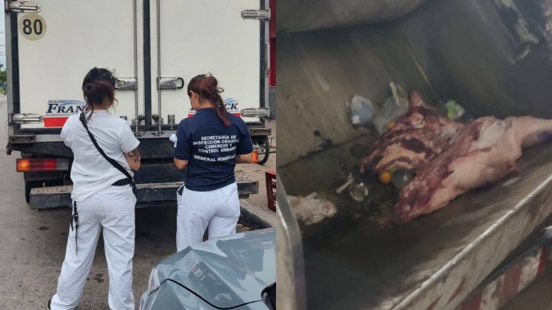 Decomisaron mercader&iacute;a en mal estado que iba para un comercio del centro rodriguense