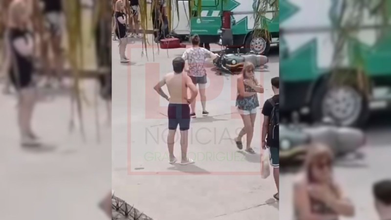 Fuerte accidente de Navidad: un motociclista y una menor de edad resultaron heridos