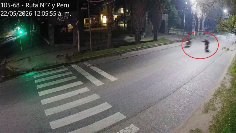 Video: as&iacute; fue la secuencia delictiva por la que el motociclista rodriguense termin&oacute; perdiendo la vida