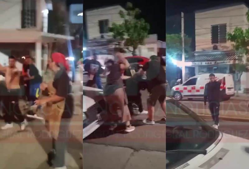El video de la demencial agresión de tres hombres a dueños y empleados de un bar en General Rodríguez