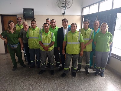 El equipo completo del SAME de Rodríguez en la presentación del último lunes.